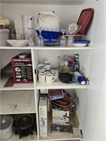 Large Storage Cabinet With Contents. Glassware