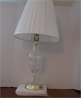 Glass Table Lamp w/shade 31"h