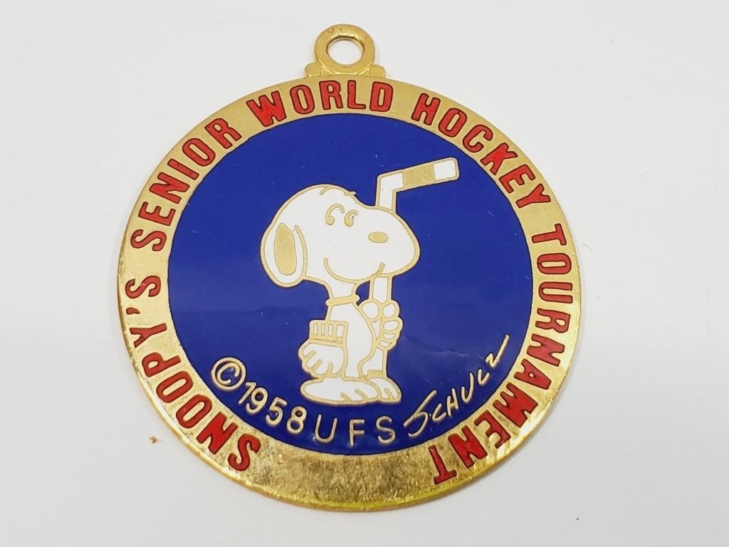 Snoopy World Hockey Tournament Enamel Pendant