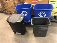 2 Recycle & 2 Trash Cands