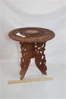 Carved & Inlaid Fern Stand 11x13
