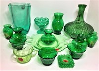Selection of Emerald Green Glass