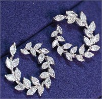2ct natural diamond earrings in 18k gold
