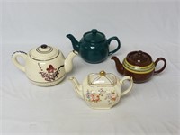 (4) Tea Pots ~ (2) Marked Made in England