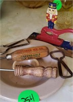 VINTAGE ICE PICKERS AND NUT CRACKER