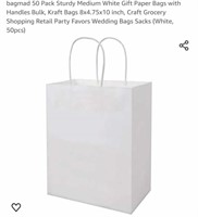 MSRP $20 50 Pack White Bags