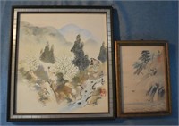 2 Nice Signed Japanese Watercolors