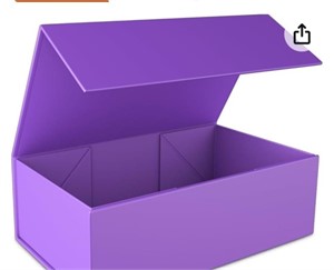 Purple Gift Box, 9.5x6x3'' Gift box for Presents
