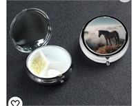 Horse on a Misty Mountaintop Pill Box Small Metal