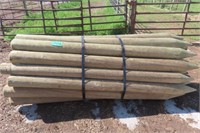 (25) Bundle of New 6" x 8' Pointed Posts