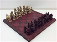 Alice In Wonderland Resin Chess Set. Board