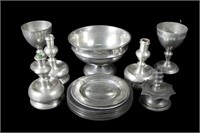 20 MISCELLANEOUS PEWTER OBJECTS