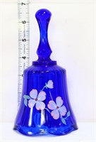 Fenton blue bell w/ flowers