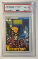 1991 Marvel Universe #138 Wolverine Claws PSA 8!