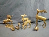 Collectable Vintage Style Brass Deers, Unicorn,