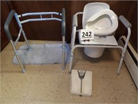 Bedside Commode, Toilet Safety Grab Rail