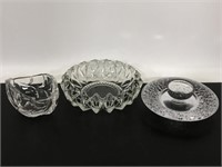 Collection of signed crystal glass pieces