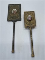 Antique Vanity Hand Mirror and Brush Set (