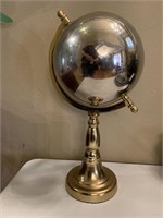 18.5 “ SILVER & BRASS ORB ON STAND