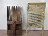 Antique Washboard and Berry Picker