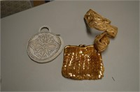 Lot of 2 Early Beaded Purses