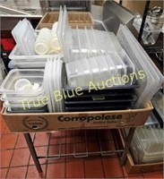 Acrylic Food Prep Containers with Racks & Lids