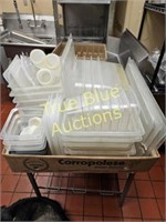 Acrylic Food Prep Containers with Racks & Lids