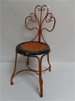 Metal Ice Cream Fountain Chair- 15" Dia x 33.5" T