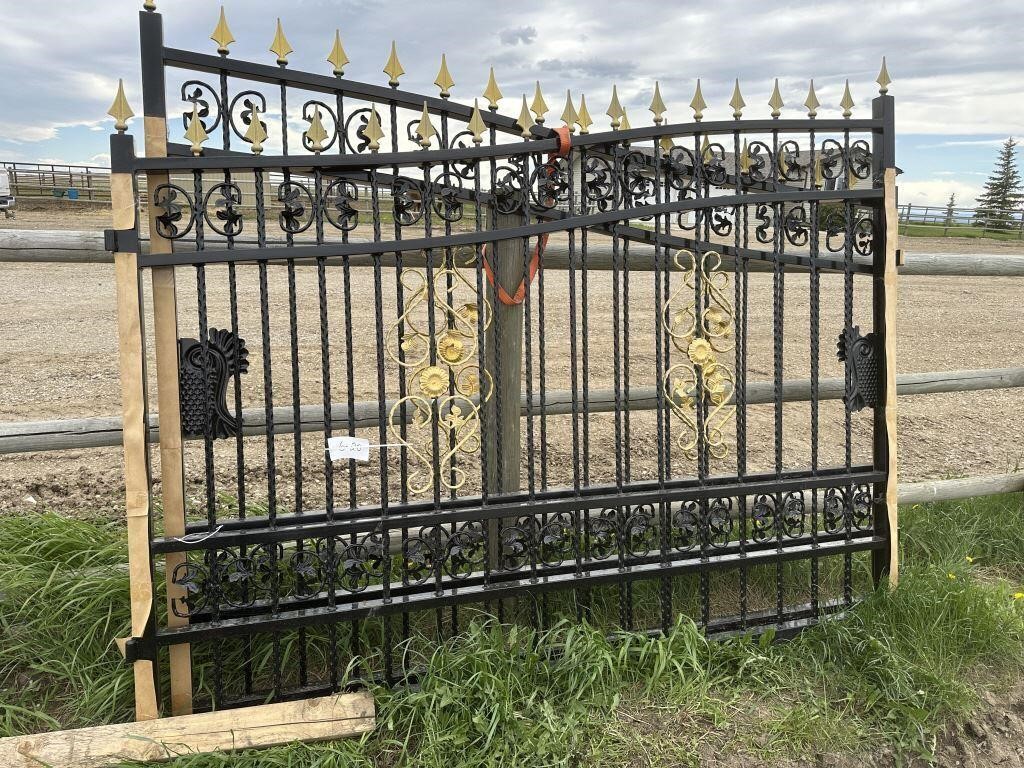 Unused 16'  Bi-Parting Wrought Iron Gates