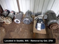 LOT, (6) ASSORTED ELECTRIC MOTORS  (LOCATED IN