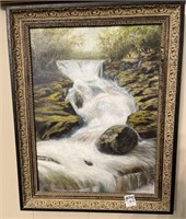 Framed oil painting on canvas 18.5” x 14.5” by