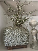 Decor, Silk Flowers in decorative planter
