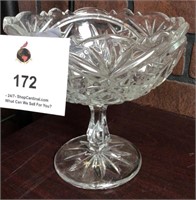 Kristal Zajecar Star & Swirl Crystal bowl Pedestal