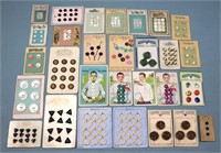 (29) Original Vintage Button Card Sets