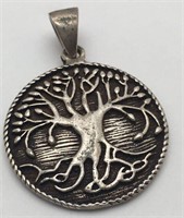 Sterling Silver Tree Pendant