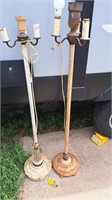 Pair of antique floor lamps