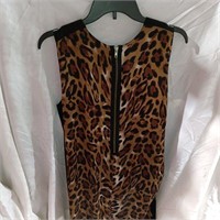 Voir Voir Black Animal Print Sleeveless Shirt