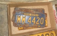 LOT OF 1956 LICENSE PLATES - B