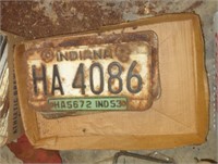 LOT OF 1953 LICENSE PLATES - B