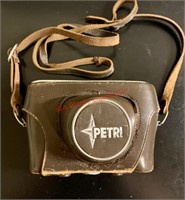 Vintage Brown Leather Petri Film Camera Case