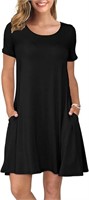 SM4086  ANYJOIN Summer Casual T Shirt Dress, MED