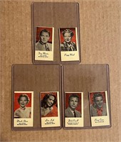 1940 Engrav-O-Tints Movie Stars 5 Card lot