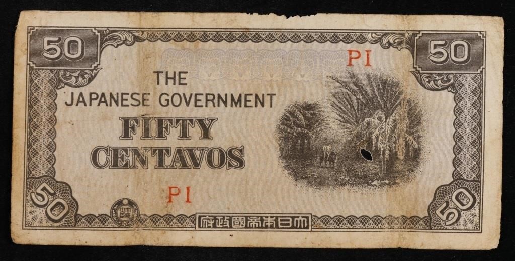 1942 Philippines (Japanese WWII Occupation) 50 Cen