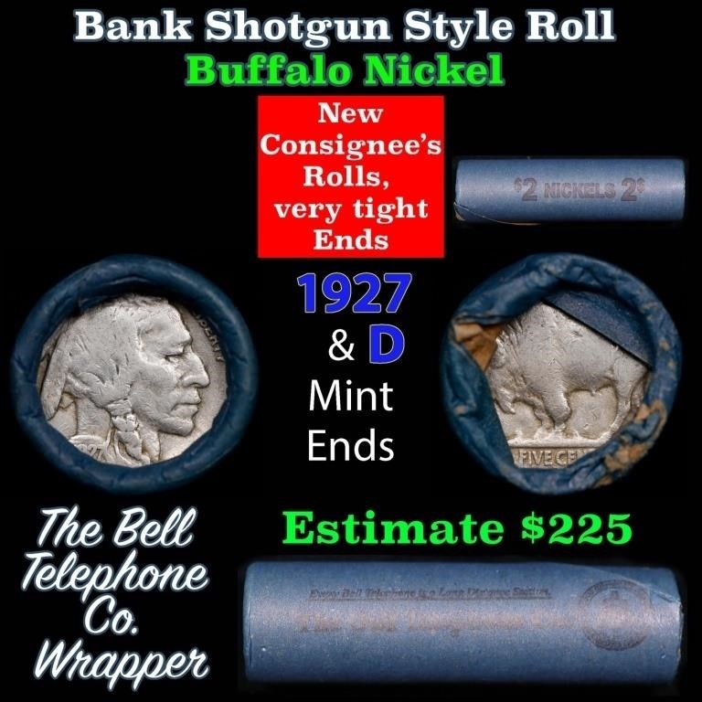 Buffalo Nickel Shotgun Roll in Old Bank Style 'Bel