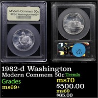 1982-d Washington Modern Commem Half Dollar 50c Gr