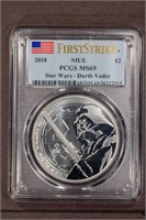 2018 S$2 Darth Vader PCGS MS69