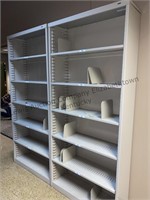 2 Metal bookcases approximate measurements 38 x