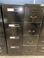 2 -4 four-door metal filing cabinets