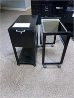 2 rolling hanging file carts