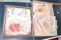 Two boxes of vintage cards